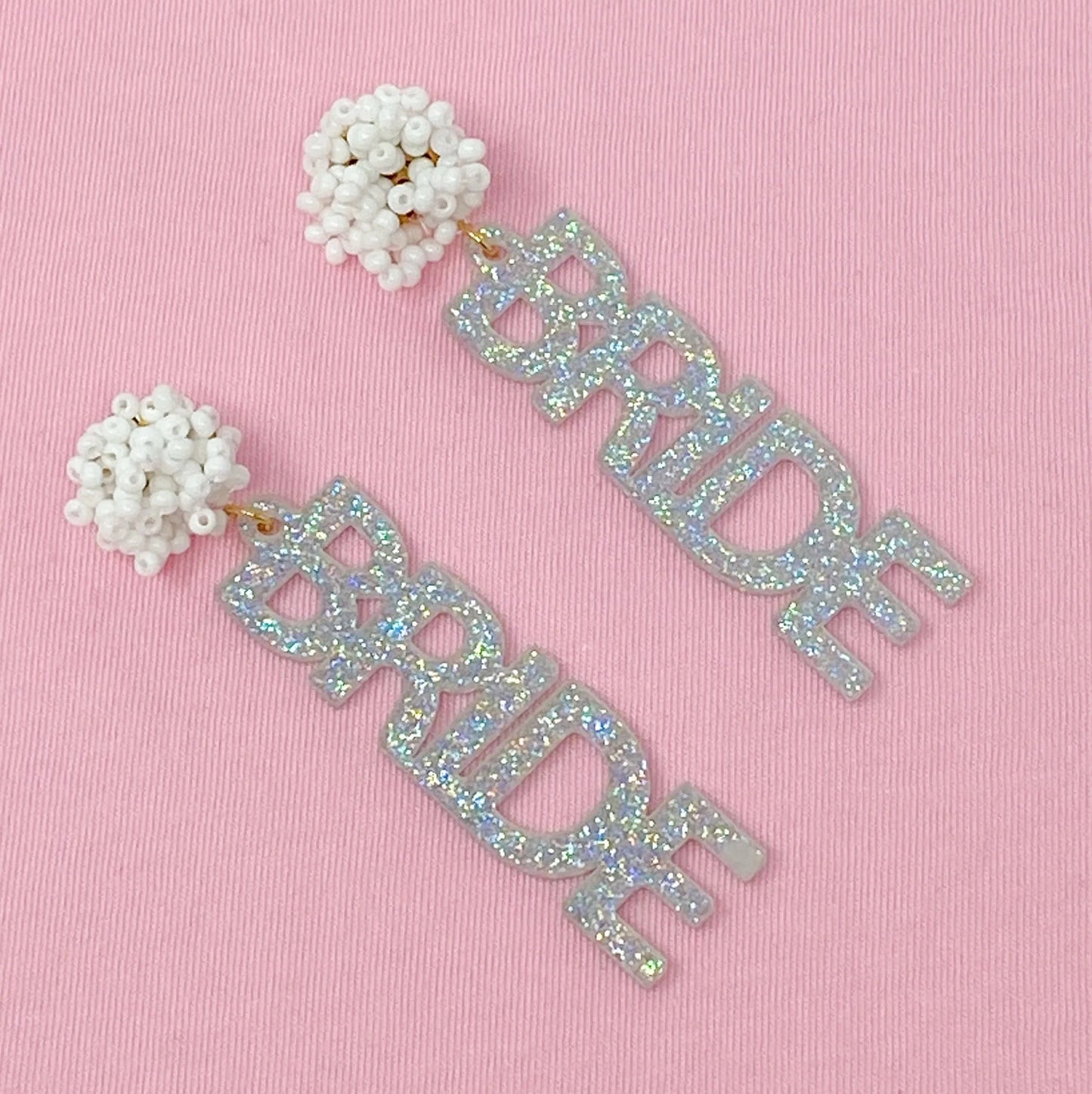 Bride Babe Acrylic Earrings