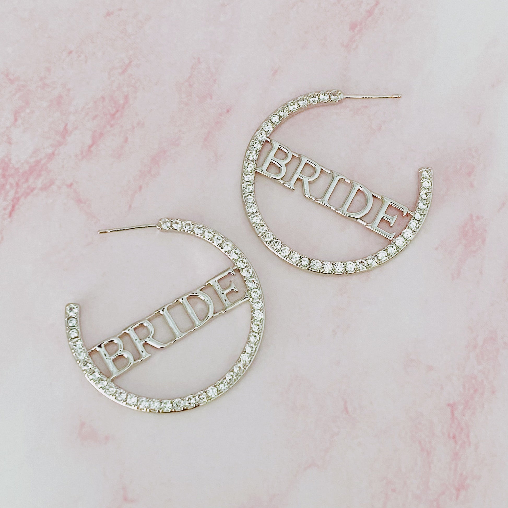 Shining Bride Hoop Earrings