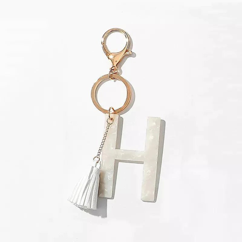 Tasseled Initial Key Chain